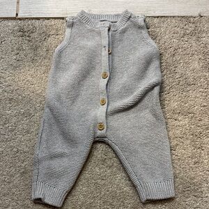 Carter's Little Planet Organic Gray Knit Romper
